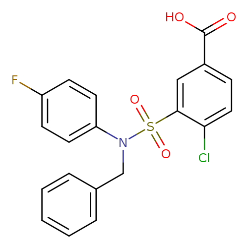 3-[[BENZYL(4-FLUOROPHENYL)AMINO]SULFONYL]-4-CHLOROBENZOIC ACID