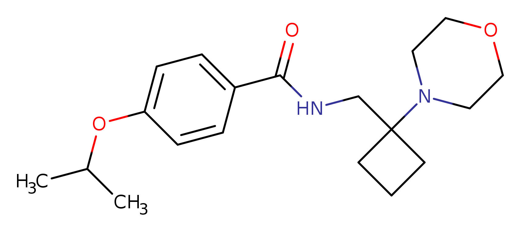 N-{[1-(morpholin-4-yl)cyclobutyl]methyl}-4-(propan-2-yloxy)benzamide