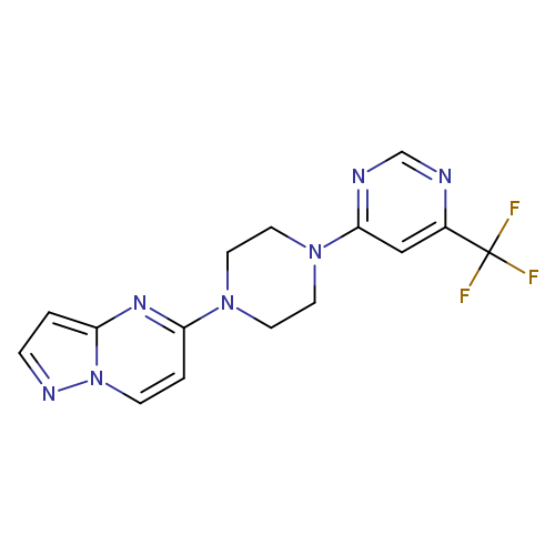 4-(4-{pyrazolo[1,5-a]pyrimidin-5-yl}piperazin-1-yl)-6-(trifluoromethyl)pyrimidine