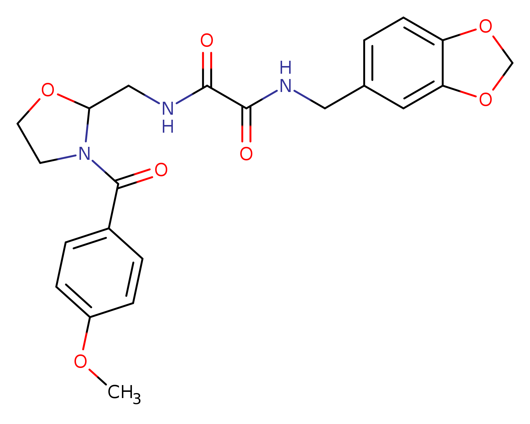 N'-[(2H-1,3-benzodioxol-5-yl)methyl]-N-{[3-(4-methoxybenzoyl)-1,3-oxazolidin-2-yl]methyl}ethanediamide