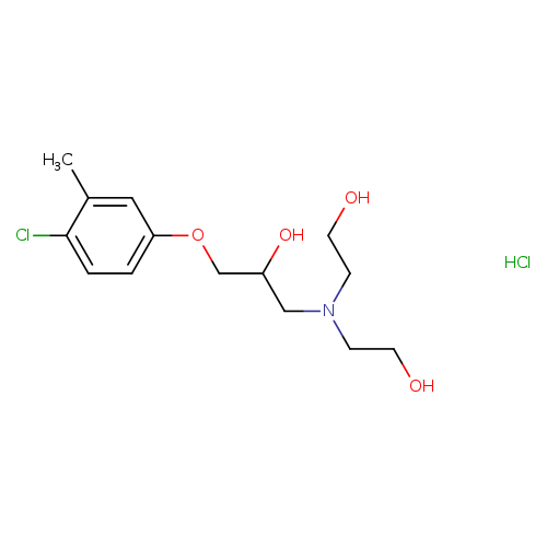 1-[bis(2-hydroxyethyl)amino]-3-(4-chloro-3-methylphenoxy)propan-2-ol hydrochloride