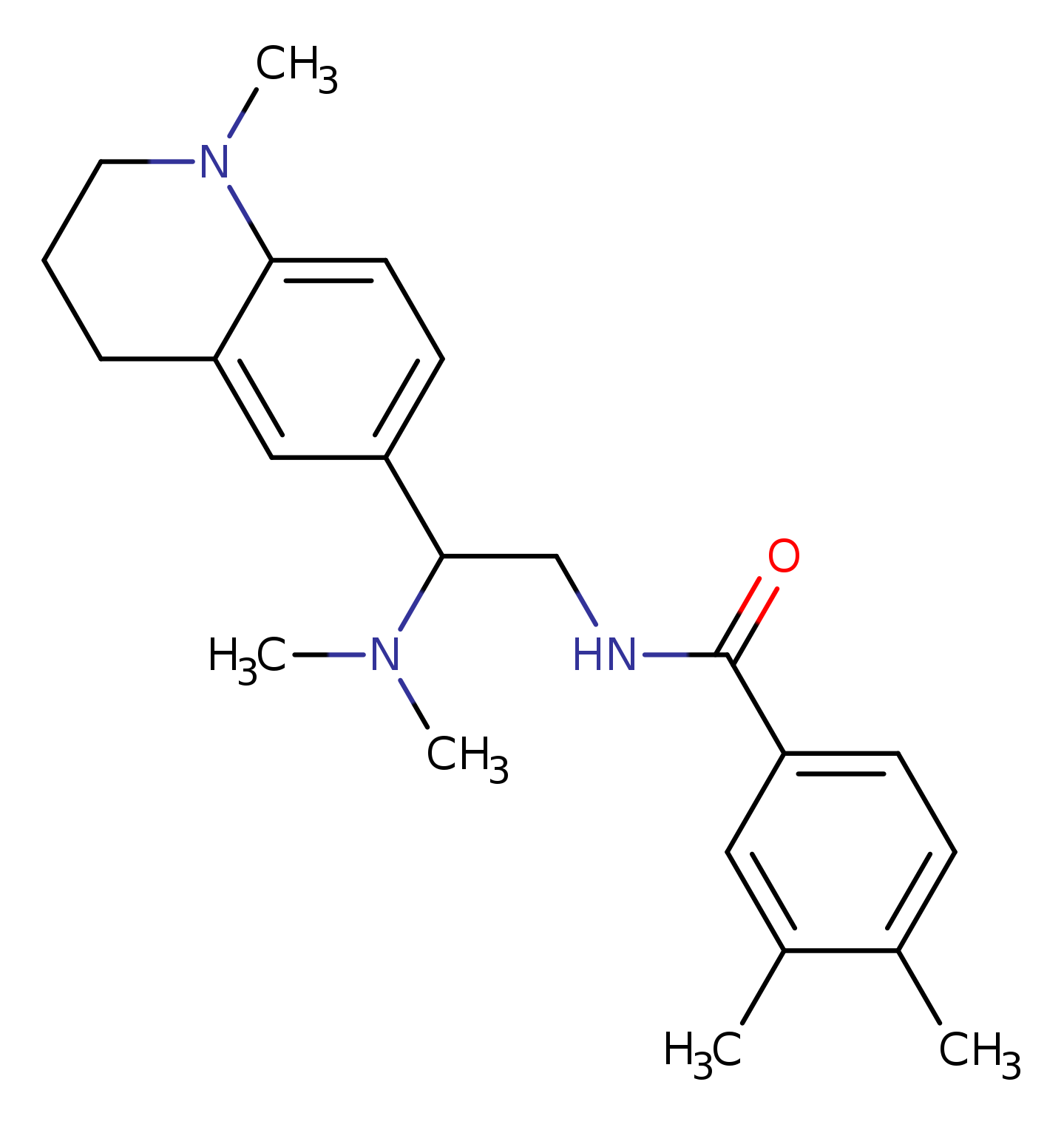 N-[2-(dimethylamino)-2-(1-methyl-1,2,3,4-tetrahydroquinolin-6-yl)ethyl]-3,4-dimethylbenzamide