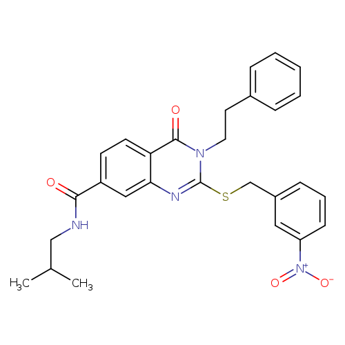 N-(2-methylpropyl)-2-{[(3-nitrophenyl)methyl]sulfanyl}-4-oxo-3-(2-phenylethyl)-3,4-dihydroquinazoline-7-carboxamide