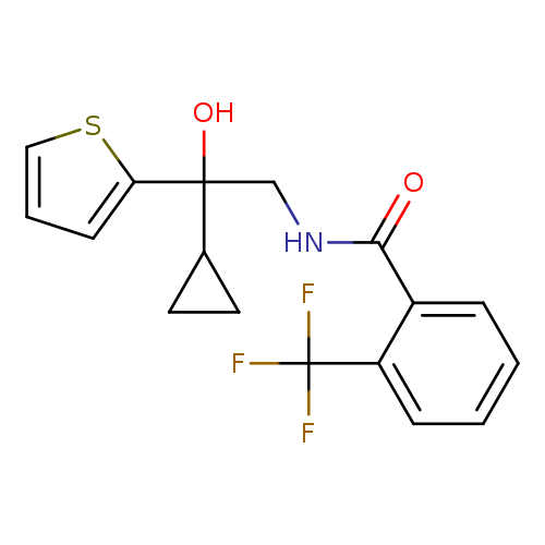 N-[2-cyclopropyl-2-hydroxy-2-(thiophen-2-yl)ethyl]-2-(trifluoromethyl)benzamide