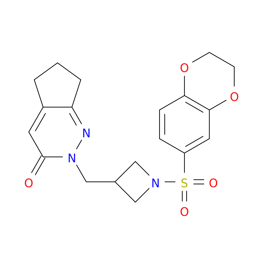 2-{[1-(2,3-dihydro-1,4-benzodioxine-6-sulfonyl)azetidin-3-yl]methyl}-2H,3H,5H,6H,7H-cyclopenta[c]pyridazin-3-one