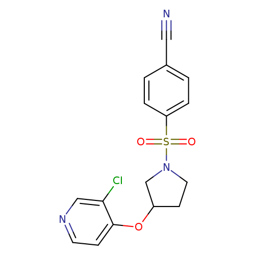 4-({3-[(3-chloropyridin-4-yl)oxy]pyrrolidin-1-yl}sulfonyl)benzonitrile
