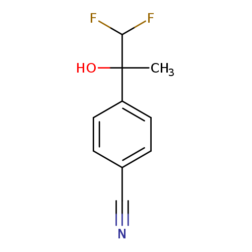 4-(1,1-difluoro-2-hydroxypropan-2-yl)benzonitrile