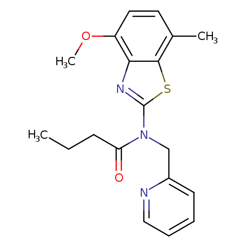 N-(4-methoxy-7-methyl-1,3-benzothiazol-2-yl)-N-[(pyridin-2-yl)methyl]butanamide