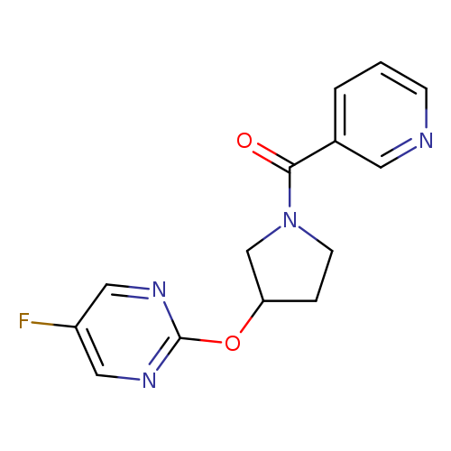 5-fluoro-2-{[1-(pyridine-3-carbonyl)pyrrolidin-3-yl]oxy}pyrimidine