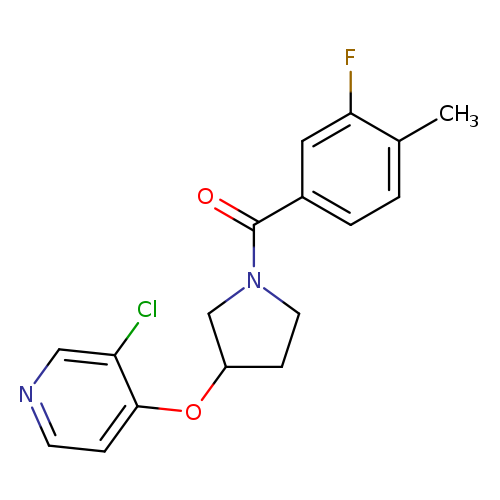 3-chloro-4-{[1-(3-fluoro-4-methylbenzoyl)pyrrolidin-3-yl]oxy}pyridine
