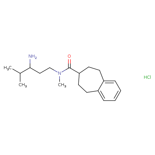 N-(3-amino-4-methylpentyl)-N-methyl-6,7,8,9-tetrahydro-5H-benzo[7]annulene-7-carboxamide hydrochloride