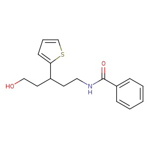 N-[5-hydroxy-3-(thiophen-2-yl)pentyl]benzamide