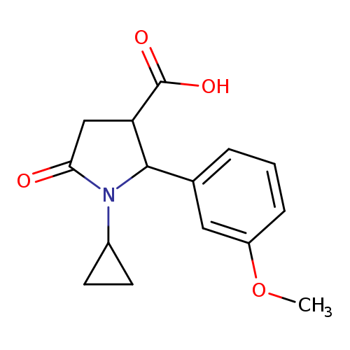 1-cyclopropyl-2-(3-methoxyphenyl)-5-oxopyrrolidine-3-carboxylic acid