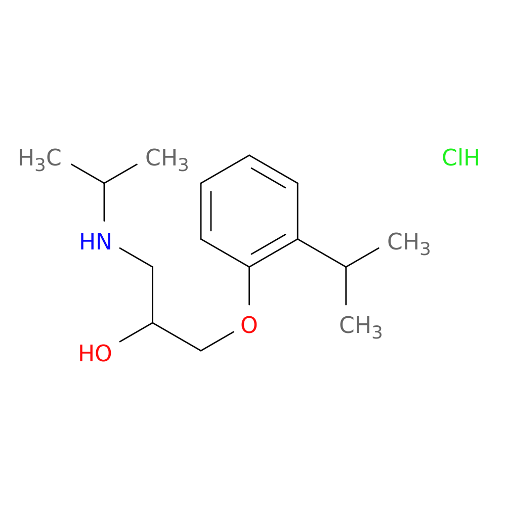 1-[(propan-2-yl)amino]-3-[2-(propan-2-yl)phenoxy]propan-2-ol hydrochloride