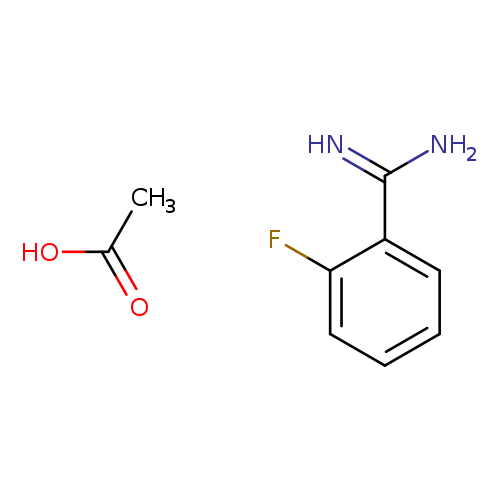 2-fluorobenzene-1-carboximidamide, acetic acid