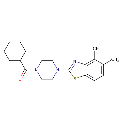 2-(4-cyclohexanecarbonylpiperazin-1-yl)-4,5-dimethyl-1,3-benzothiazole