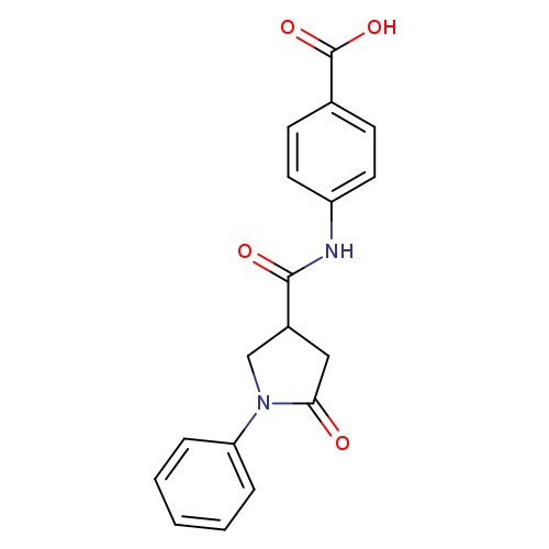 4-([(5-Oxo-1-phenylpyrrolidin-3-yl)carbonyl]amino)benzoic acid