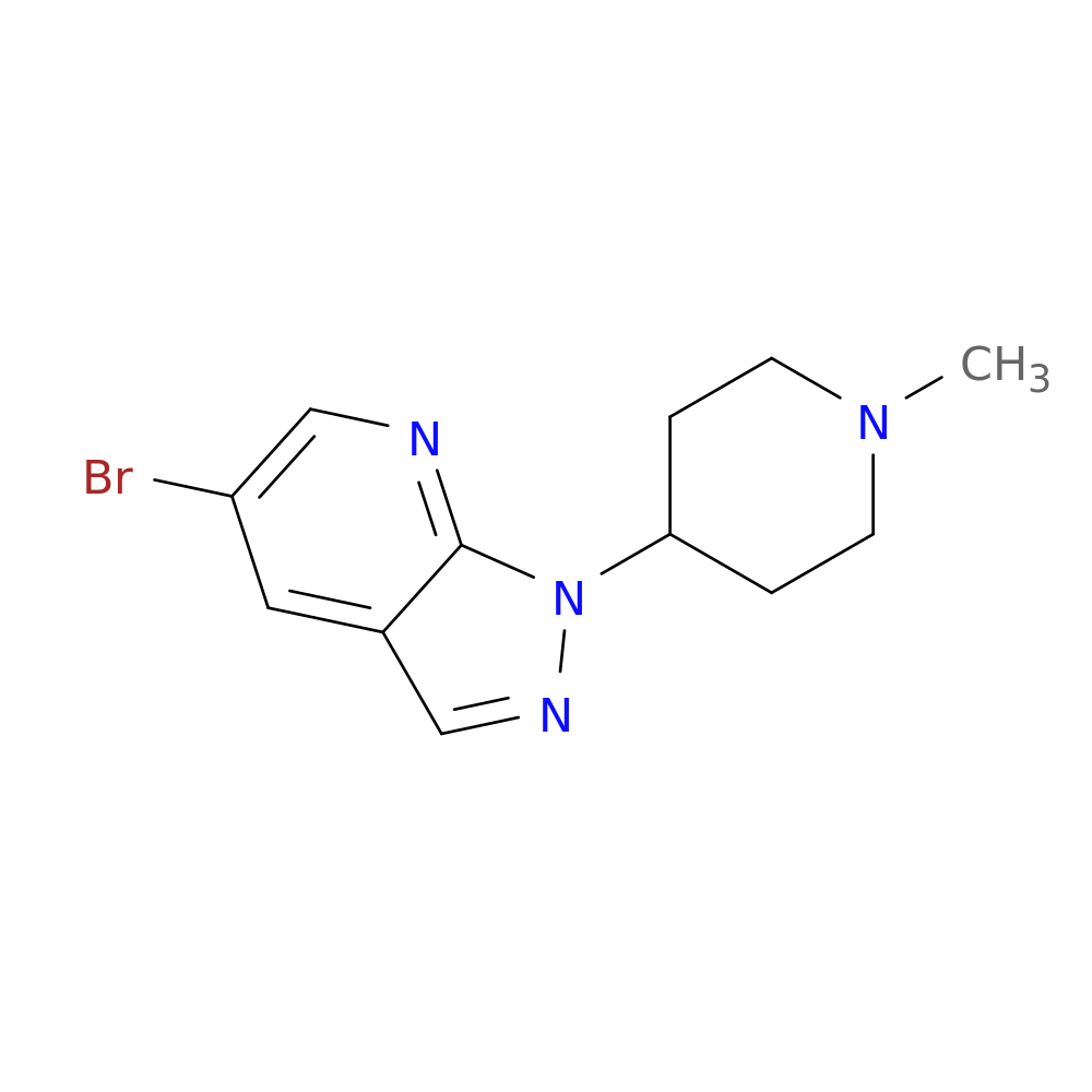 4-{5-bromo-1H-pyrazolo[3,4-b]pyridin-1-yl}-1-methylpiperidine