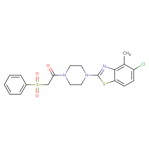 2-(benzenesulfonyl)-1-[4-(5-chloro-4-methyl-1,3-benzothiazol-2-yl)piperazin-1-yl]ethan-1-one