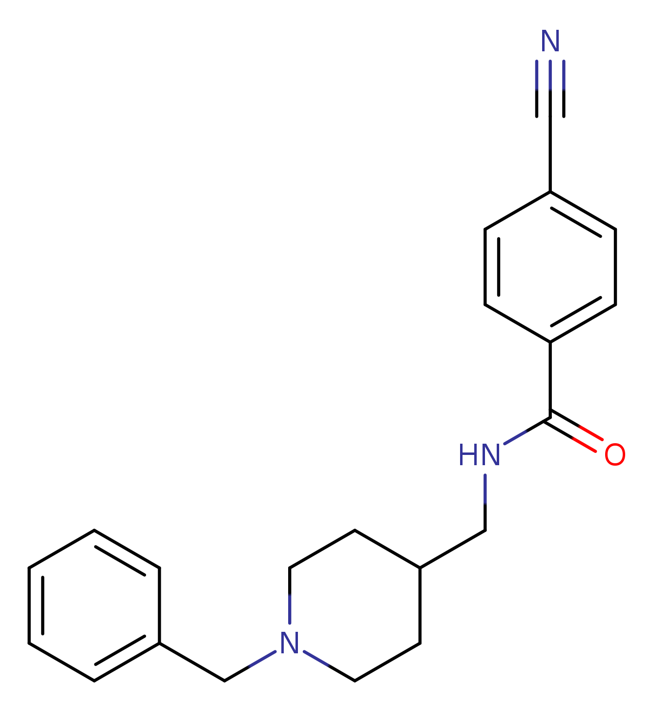 N-[(1-benzylpiperidin-4-yl)methyl]-4-cyanobenzamide