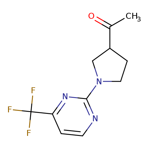 1-{1-[4-(trifluoromethyl)pyrimidin-2-yl]pyrrolidin-3-yl}ethan-1-one