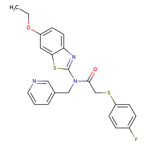 N-(6-ethoxy-1,3-benzothiazol-2-yl)-2-[(4-fluorophenyl)sulfanyl]-N-[(pyridin-3-yl)methyl]acetamide
