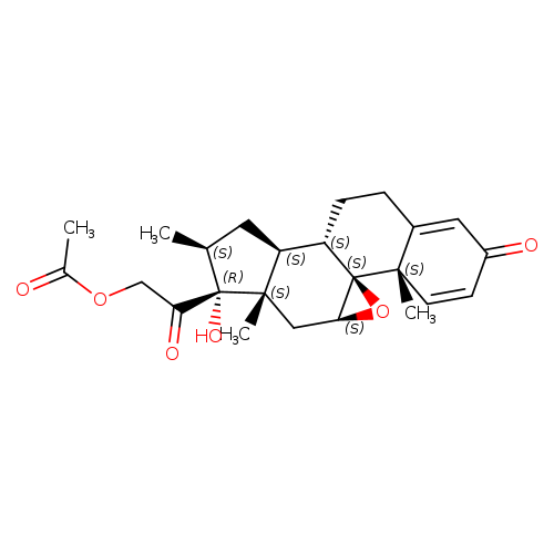 9b,11b-Epoxy-17,21-dihydroxy-16b-methylpregna-1,4-diene-3,20-dione 21-Acetate