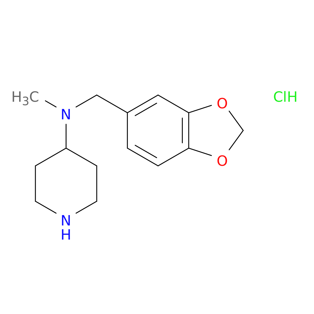 N-(Benzo[d][1,3]dioxol-5-ylmethyl)-N-methylpiperidin-4-amine hydrochloride
