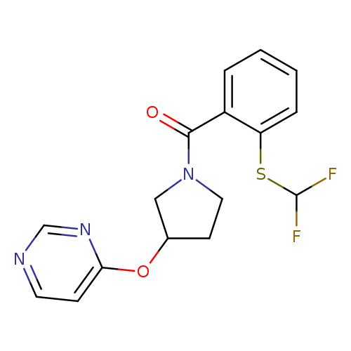 4-[(1-{2-[(difluoromethyl)sulfanyl]benzoyl}pyrrolidin-3-yl)oxy]pyrimidine