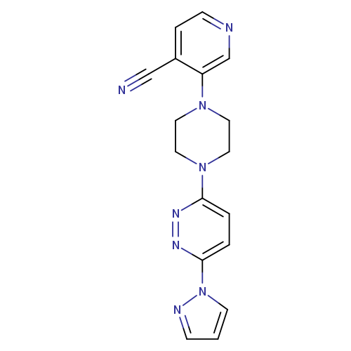 3-{4-[6-(1H-pyrazol-1-yl)pyridazin-3-yl]piperazin-1-yl}pyridine-4-carbonitrile
