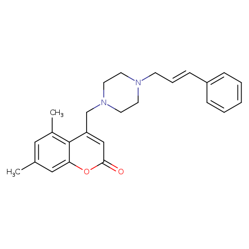 5,7-dimethyl-4-({4-[(2E)-3-phenylprop-2-en-1-yl]piperazin-1-yl}methyl)-2H-chromen-2-one