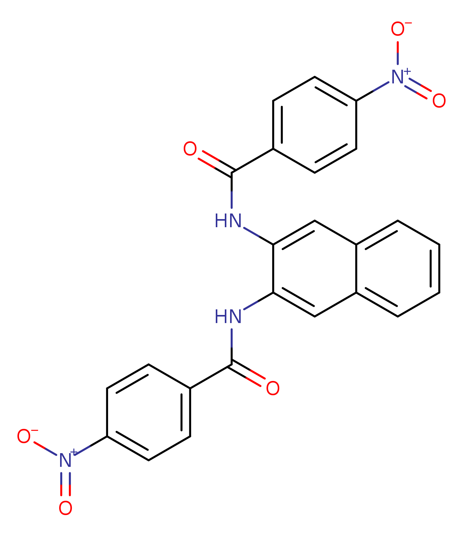 4-nitro-N-[3-(4-nitrobenzamido)naphthalen-2-yl]benzamide