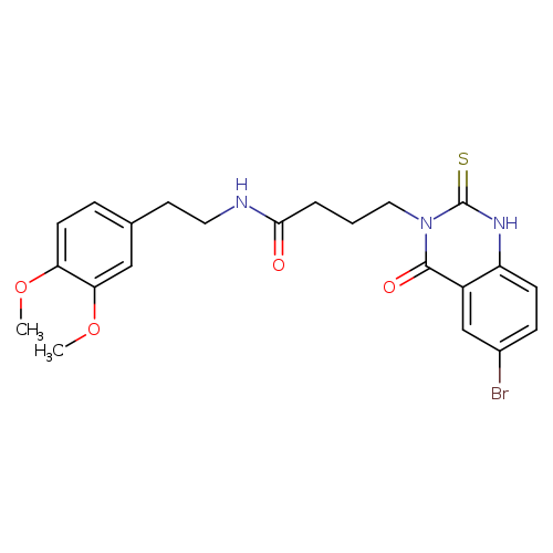 4-(6-bromo-4-oxo-2-sulfanylidene-1,2,3,4-tetrahydroquinazolin-3-yl)-N-[2-(3,4-dimethoxyphenyl)ethyl]butanamide