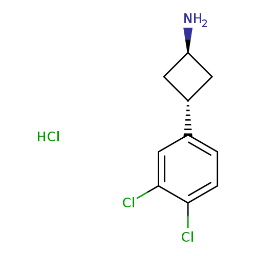(1r,3r)-3-(3,4-dichlorophenyl)cyclobutan-1-amine hydrochloride, trans