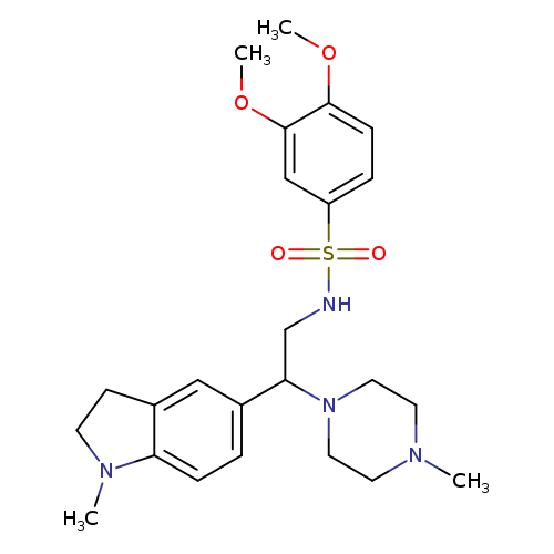 3,4-dimethoxy-N-[2-(1-methyl-2,3-dihydro-1H-indol-5-yl)-2-(4-methylpiperazin-1-yl)ethyl]benzene-1-sulfonamide