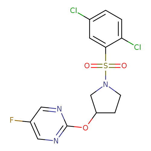 2-{[1-(2,5-dichlorobenzenesulfonyl)pyrrolidin-3-yl]oxy}-5-fluoropyrimidine