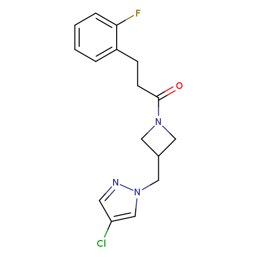 1-{3-[(4-chloro-1H-pyrazol-1-yl)methyl]azetidin-1-yl}-3-(2-fluorophenyl)propan-1-one
