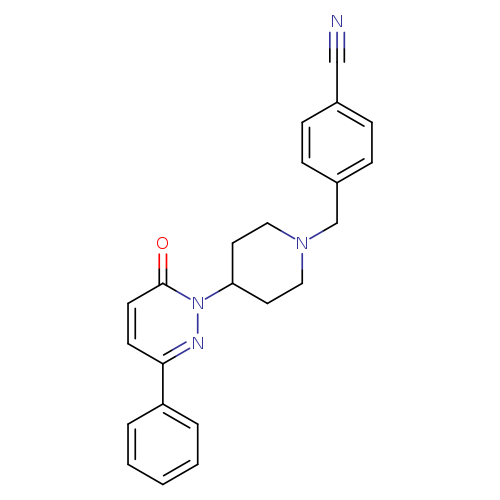 4-{[4-(6-oxo-3-phenyl-1,6-dihydropyridazin-1-yl)piperidin-1-yl]methyl}benzonitrile