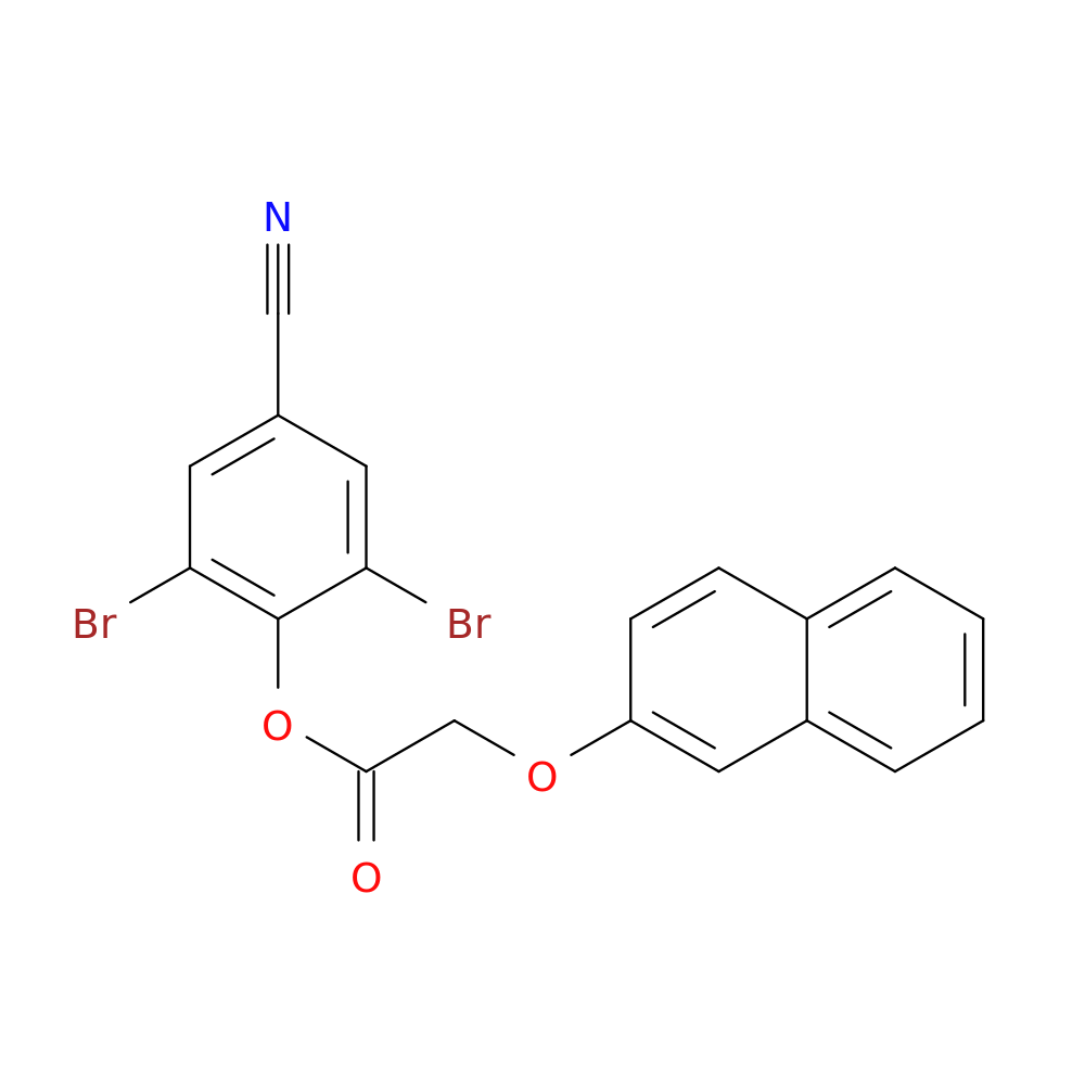 2,6-dibromo-4-cyanophenyl 2-(naphthalen-2-yloxy)acetate