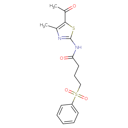 N-(5-acetyl-4-methyl-1,3-thiazol-2-yl)-4-(benzenesulfonyl)butanamide