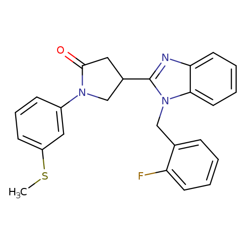 4-{1-[(2-fluorophenyl)methyl]-1H-1,3-benzodiazol-2-yl}-1-[3-(methylsulfanyl)phenyl]pyrrolidin-2-one