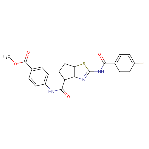 methyl 4-[2-(4-fluorobenzamido)-4H,5H,6H-cyclopenta[d][1,3]thiazole-4-amido]benzoate