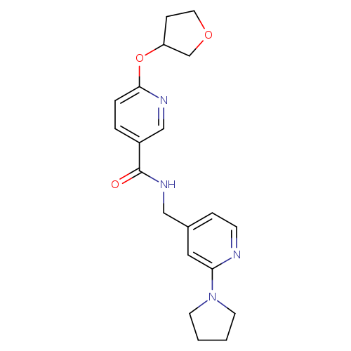 6-(oxolan-3-yloxy)-N-{[2-(pyrrolidin-1-yl)pyridin-4-yl]methyl}pyridine-3-carboxamide