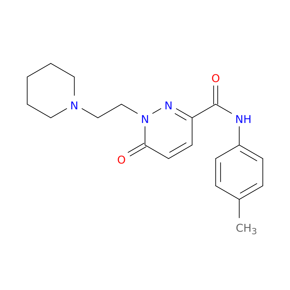 N-(4-methylphenyl)-6-oxo-1-[2-(piperidin-1-yl)ethyl]-1,6-dihydropyridazine-3-carboxamide