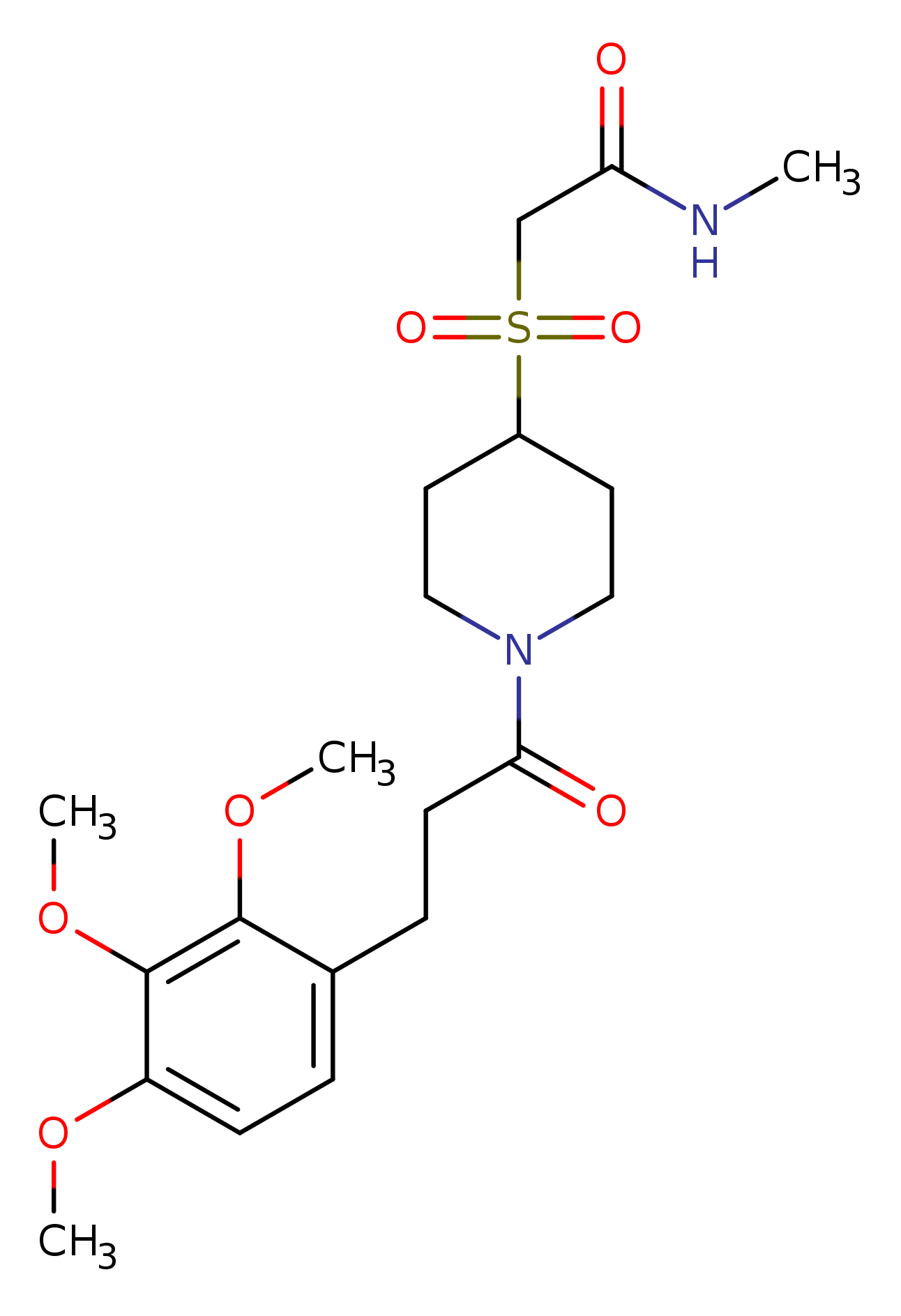 N-methyl-2-({1-[3-(2,3,4-trimethoxyphenyl)propanoyl]piperidin-4-yl}sulfonyl)acetamide