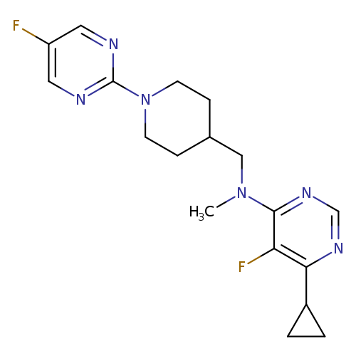 6-cyclopropyl-5-fluoro-N-{[1-(5-fluoropyrimidin-2-yl)piperidin-4-yl]methyl}-N-methylpyrimidin-4-amine