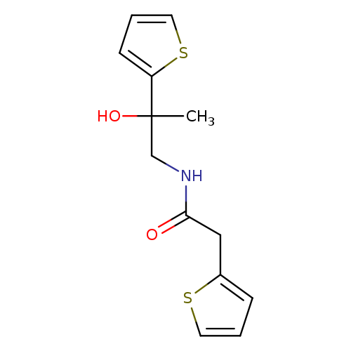 N-[2-hydroxy-2-(thiophen-2-yl)propyl]-2-(thiophen-2-yl)acetamide