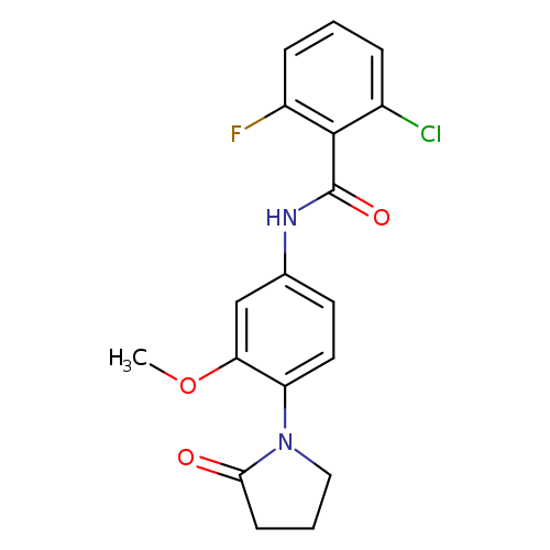 2-chloro-6-fluoro-N-[3-methoxy-4-(2-oxopyrrolidin-1-yl)phenyl]benzamide