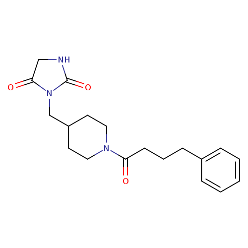 3-{[1-(4-phenylbutanoyl)piperidin-4-yl]methyl}imidazolidine-2,4-dione