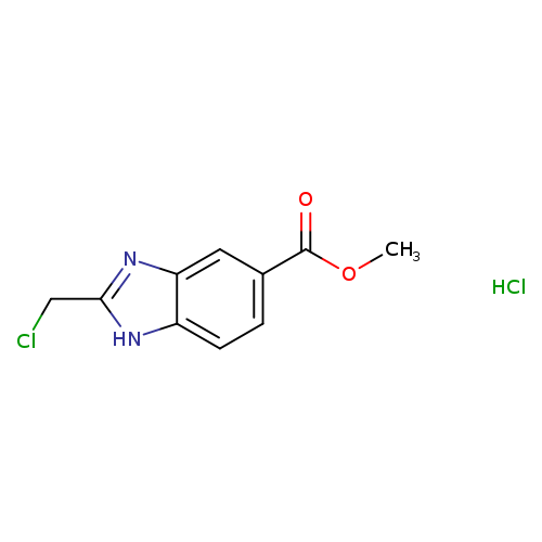 methyl 2-(chloromethyl)-1H-1,3-benzodiazole-5-carboxylate hydrochloride
